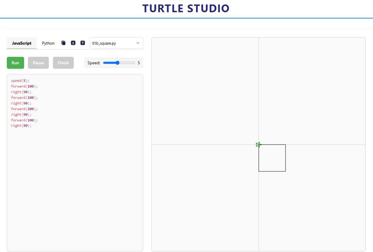 Turtle Studio Interface